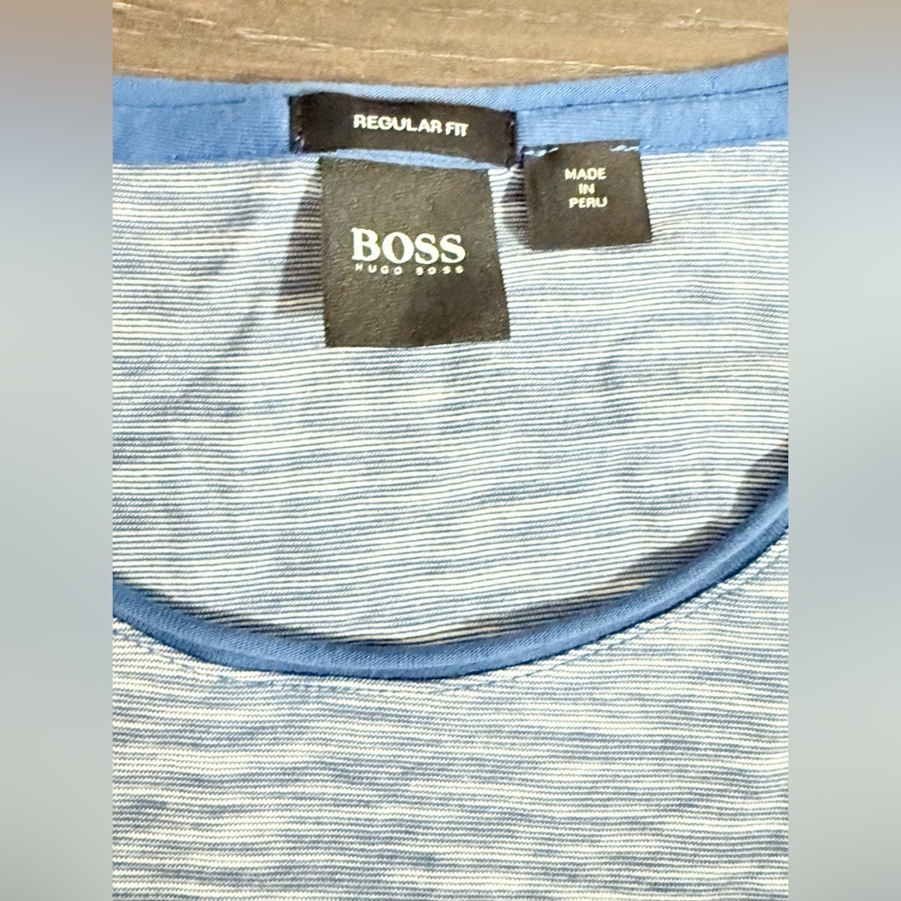 Hugo Boss Blue Heather Short Sleeve Tee - Picture 4 of 7